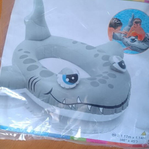 Inflatable shark pool toy new