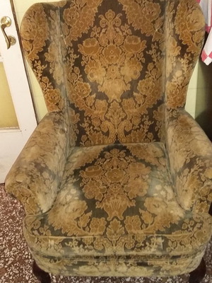 Μπερζέρα χειροποίητη μεταχειρισμένη, αντίκα 45+ ετών
