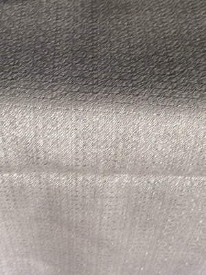 White Ice Fabric with Silver Thread New