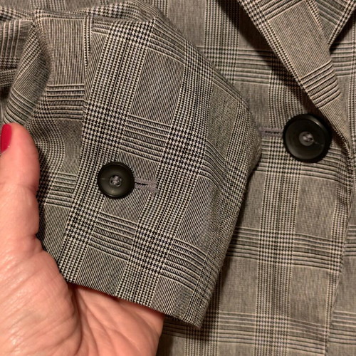 Zara women's gray checkered suit like new, size M