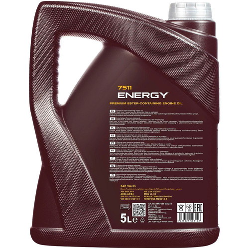 Mannol Energy 5W-30 Synthetic Engine Oil 5 Liters