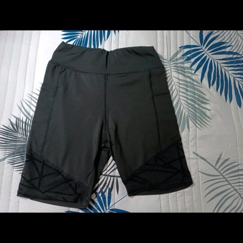Shein black leggings set like new with blouse and shorts