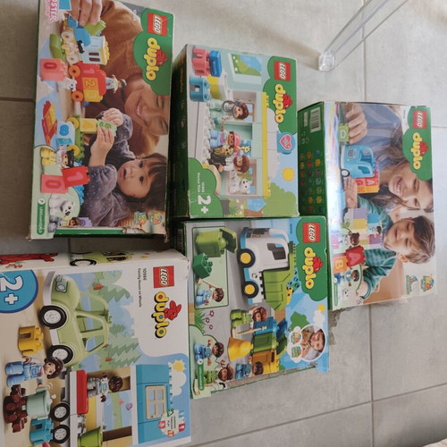 Lego Duplo and Spiderman puzzle set used, complete in boxes