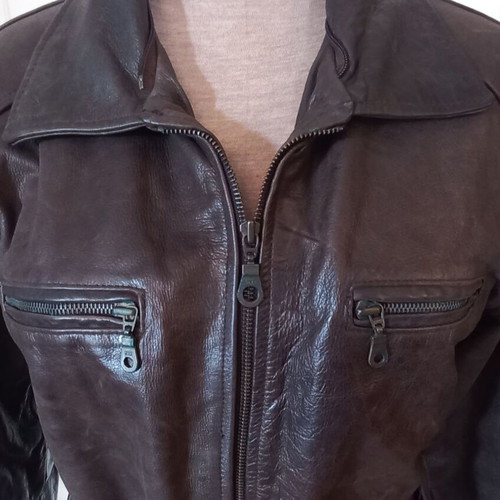 Sky Hawk women's leather jacket Large like new, brown