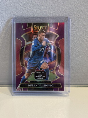 Panini Select 2025-26 Road To WC Dušan Vlahović Purple Parallel card