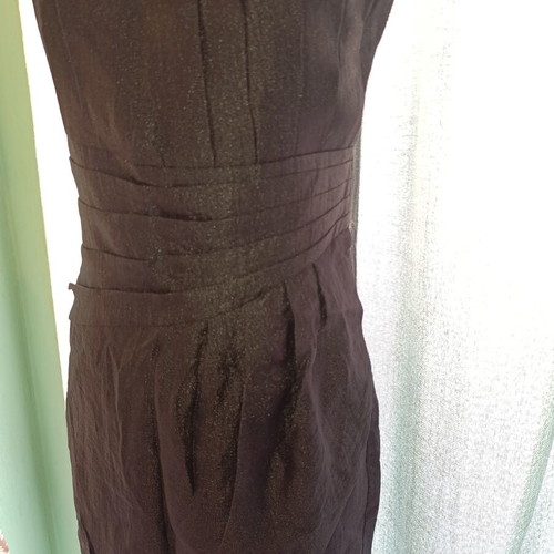 Mini Strapless Dress H&M New, Black Metallic Size M Petite
