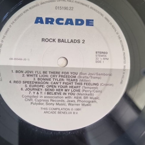 Rock Ballads vinyl used, rock classics