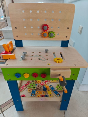 Hape Early Explorer wooden kids workbench used