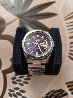 Casio Edifice wristwatch used, blue dial, men's