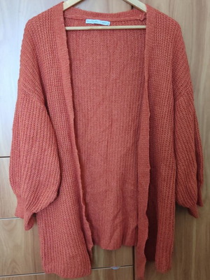 Helmi knitted cardigan orange used, size XS