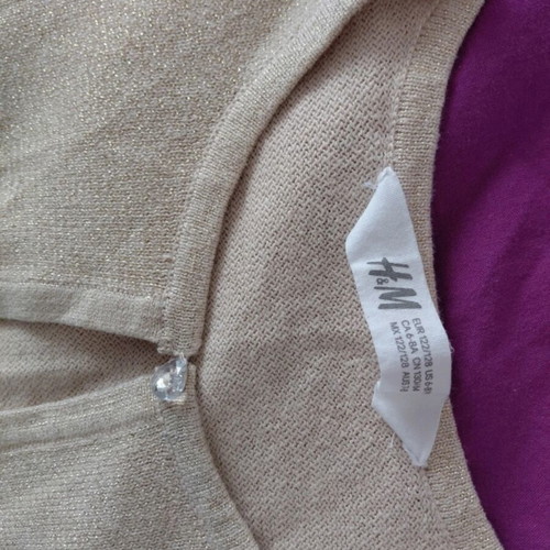Girls' bolero knit in golden beige, like new, H&M, size 122 cm