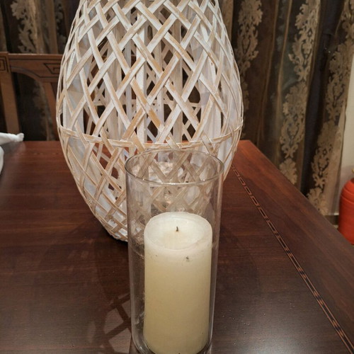 Floor candlestick like new, large, ecru color