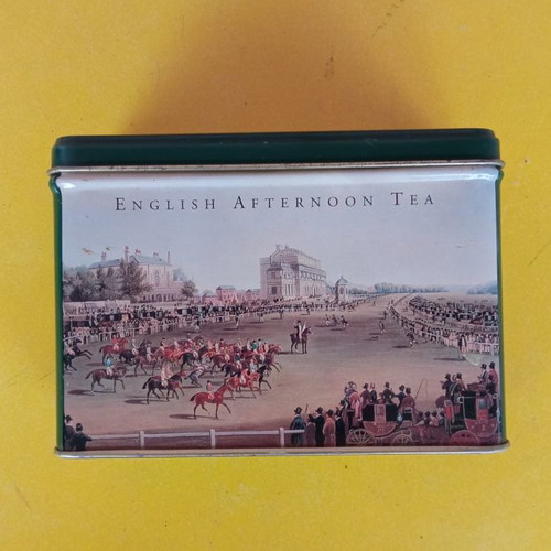 Metal box used from English tea Ahmad Tea