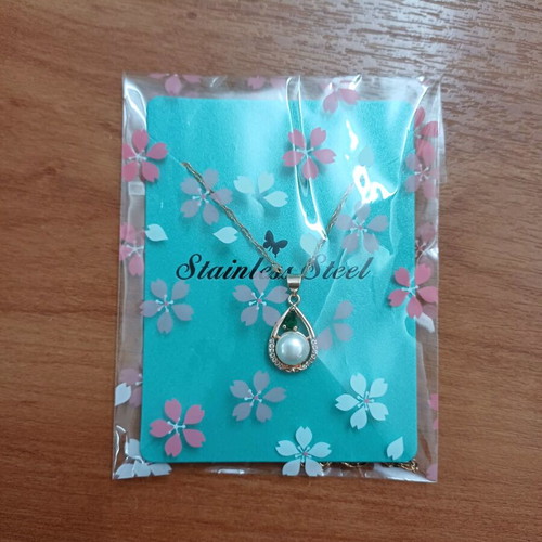 Steel necklace rose gold