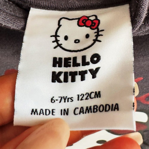Hello Kitty sweatshirt, size 116-122 cm, dark grey