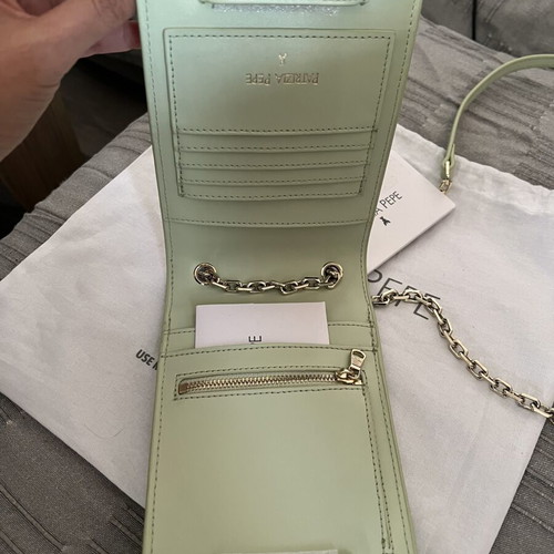 Patrizia Pepe women's crossbody bag, mint green leather