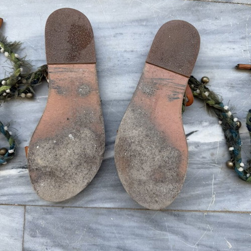 Ancient Greek Sandals Lachesis braided lace-up sandals size 38 used