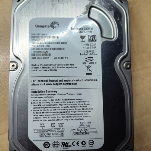Hard drives 3.5" used with onboard network card and 2 CD DVD writers