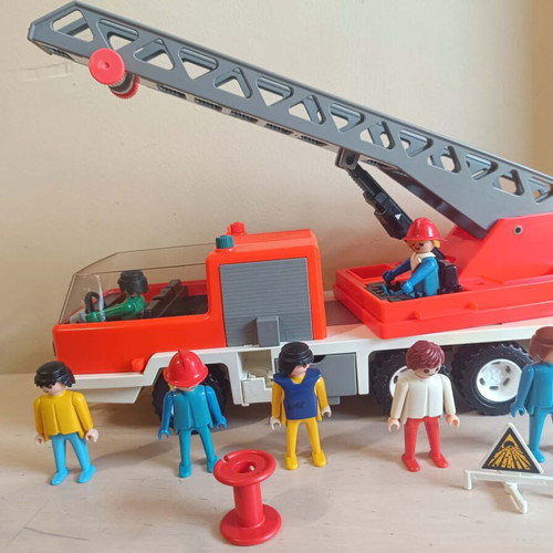Playmobil vintage fire truck used