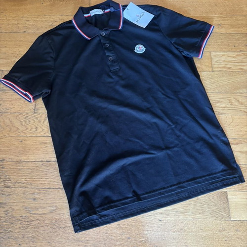Moncler polo shirt new, size M, black