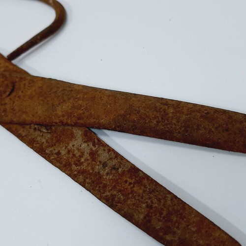 Hand Forged Antique Iron Scissors used, industrial rustic style, 23 cm