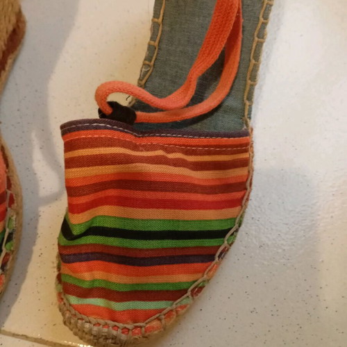 Espadrilles used colorful, comfortable, size 37