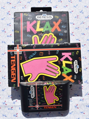 Klax Sega Genesis Mega Drive παιχνίδι γρίφων μεταχειρισμένο
