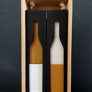Διακοσμητικό από Ξύλο & Χαρτόνι - Σχέδιο Μπουκάλια Κρασιού