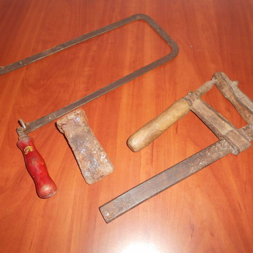 Old tools used, pack of 3, carpenter use for museum or decoration