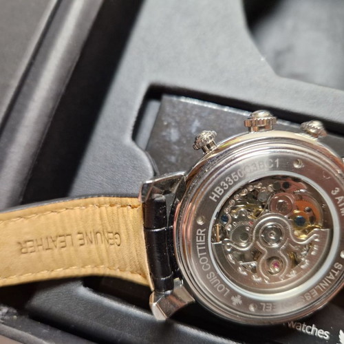 Louis Cottier men's watch new automatic skeleton movement
