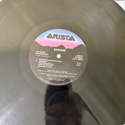Expose vinyl used, electronic music, 1987 USA edition
