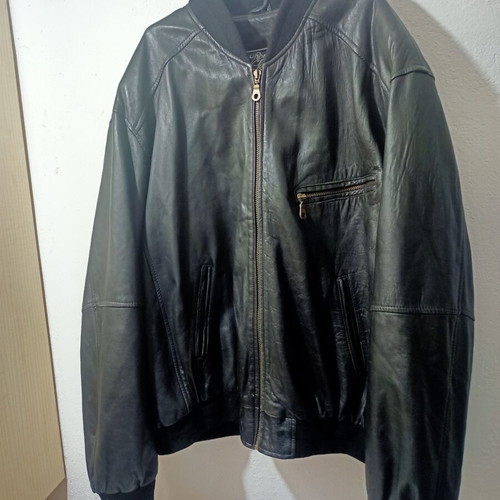 Rover & Lakes bomber jacket used, black leather, size 58