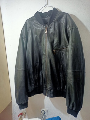 Rover & Lakes bomber jacket used, black leather, size 58
