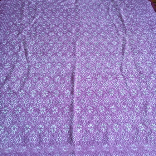 Vintage loom blanket used with stains 2.05x1.55