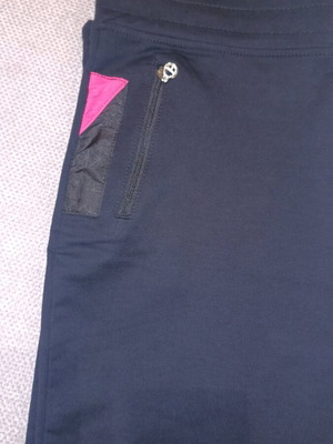 Sports pants like new dark blue with fuchsia details size L