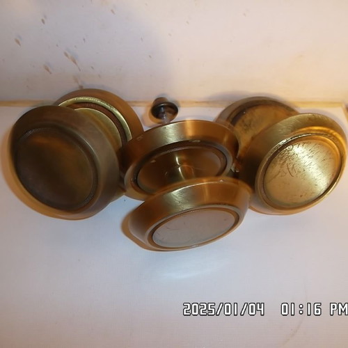 Brass door knobs used, set of 3 for entrance doors
