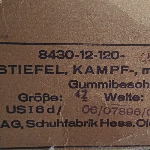 Vintage German boots leather new, model 1963 by Hess AG