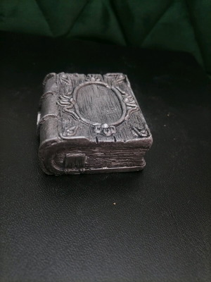Handmade plaster book silver new