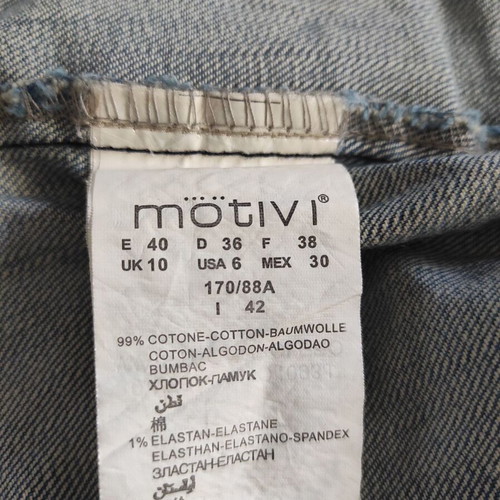 Motivi sleeveless denim vest used, size S, blue