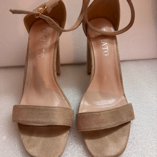 Plato beige suede suede leather pumps used size 37