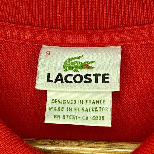 Lacoste long sleeve polo shirt like new, size L, red