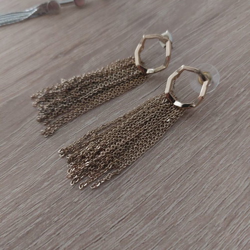Earring set like new, gold and silver color, two pairs