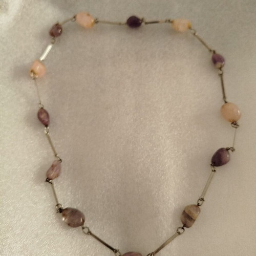 Necklace from the '80s with stones used without clasp