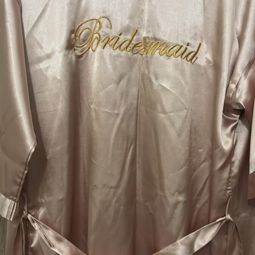 Bridesmaid Satin Robe like new, champagne blush pink