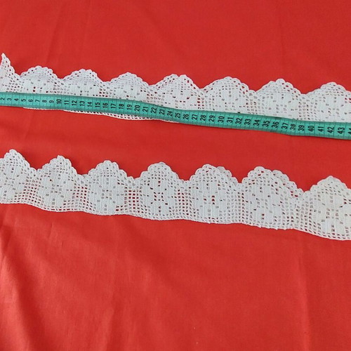 Handmade white lace set of 2 new, crochet for pillowcases