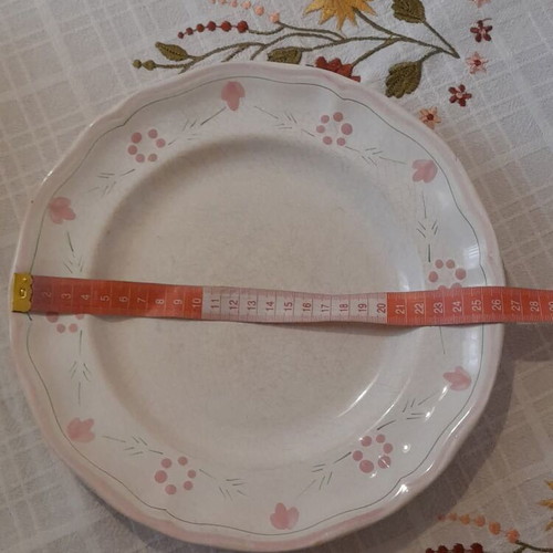 Longchamp vintage ceramic plate, diameter 26 cm, France