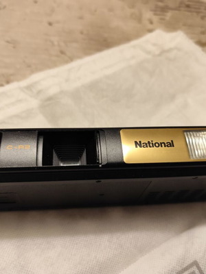 National C-R1 camera used with AM radio and flash