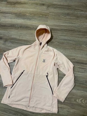 Women's fleece hoodie Haglöfs Polartec Bungy XL like new, pink