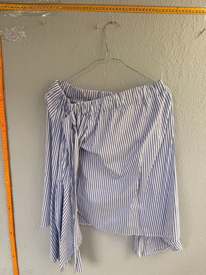 Striped off-the-shoulder blouse like new, size L/XL