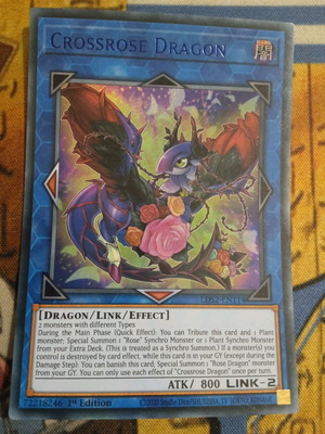 Crossrose Dragon Yugioh κάρτα σαν καινούργια, Blue Ultra Rare